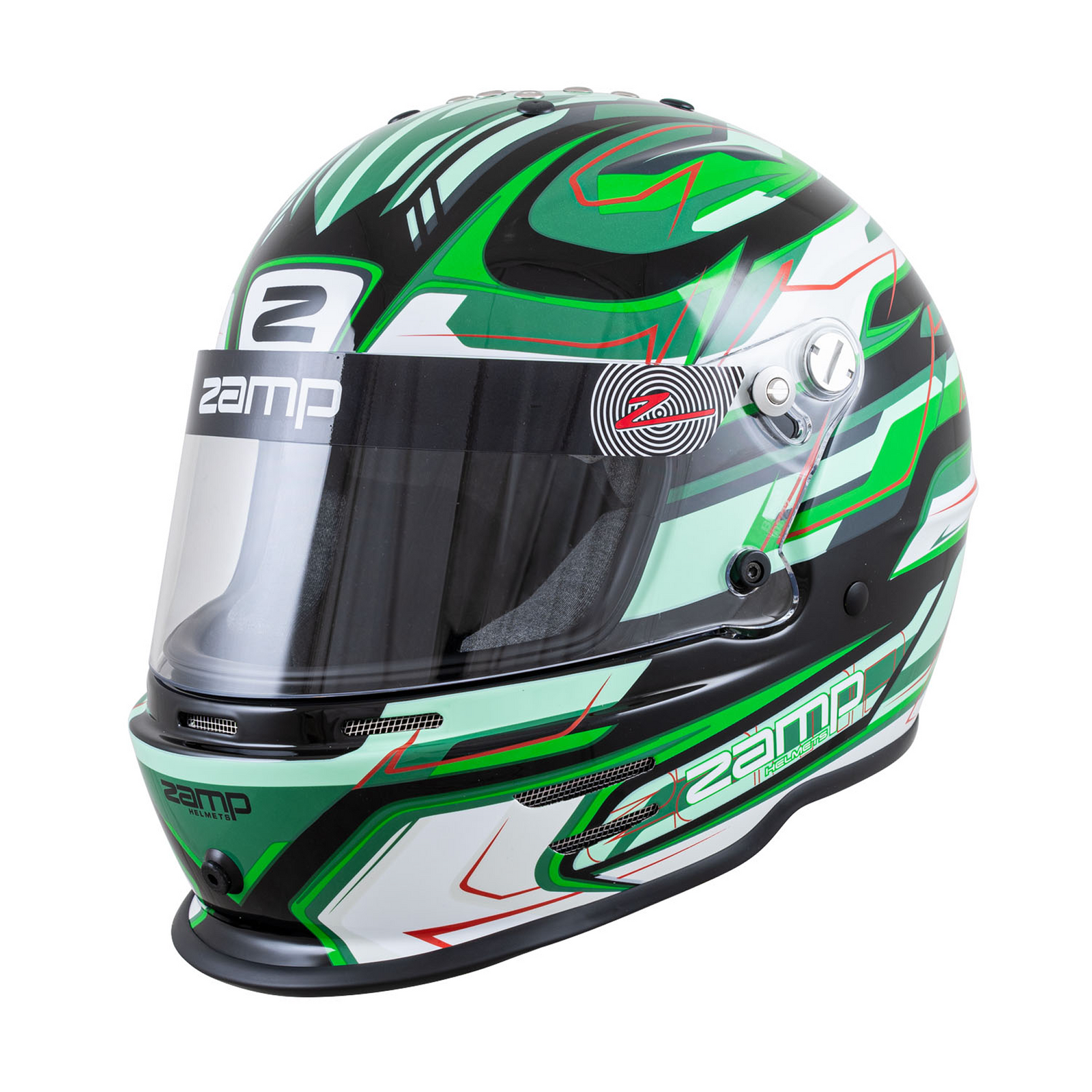 RZ 42 Youth Karting Helmet - Green / Black